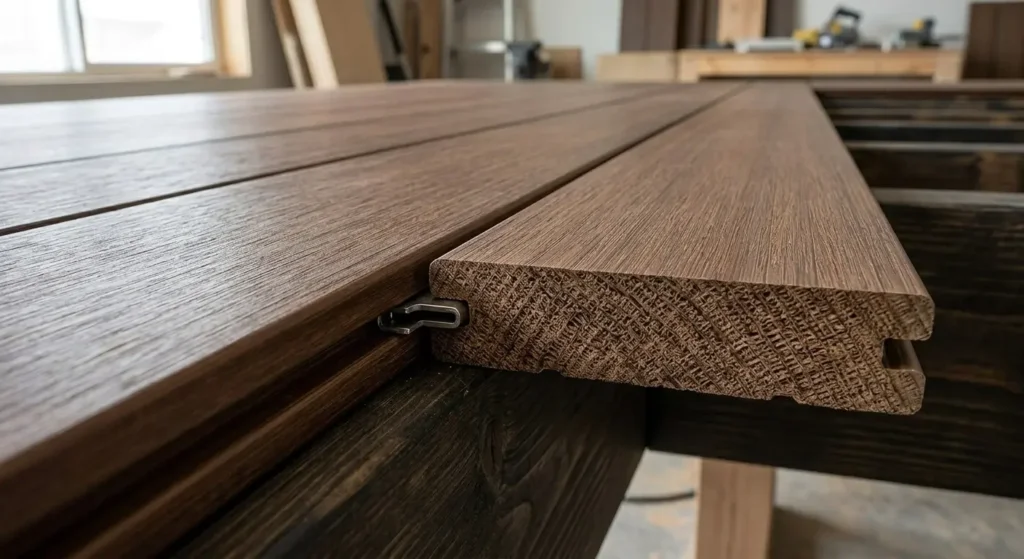 Precision engineering of Outdoor Bamboo Decking hidden fastener system