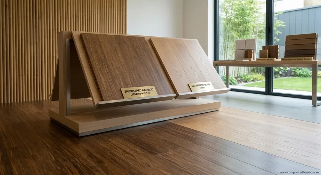 Engineered Bamboo vs Engineered Wood flooring and wall panel comparison